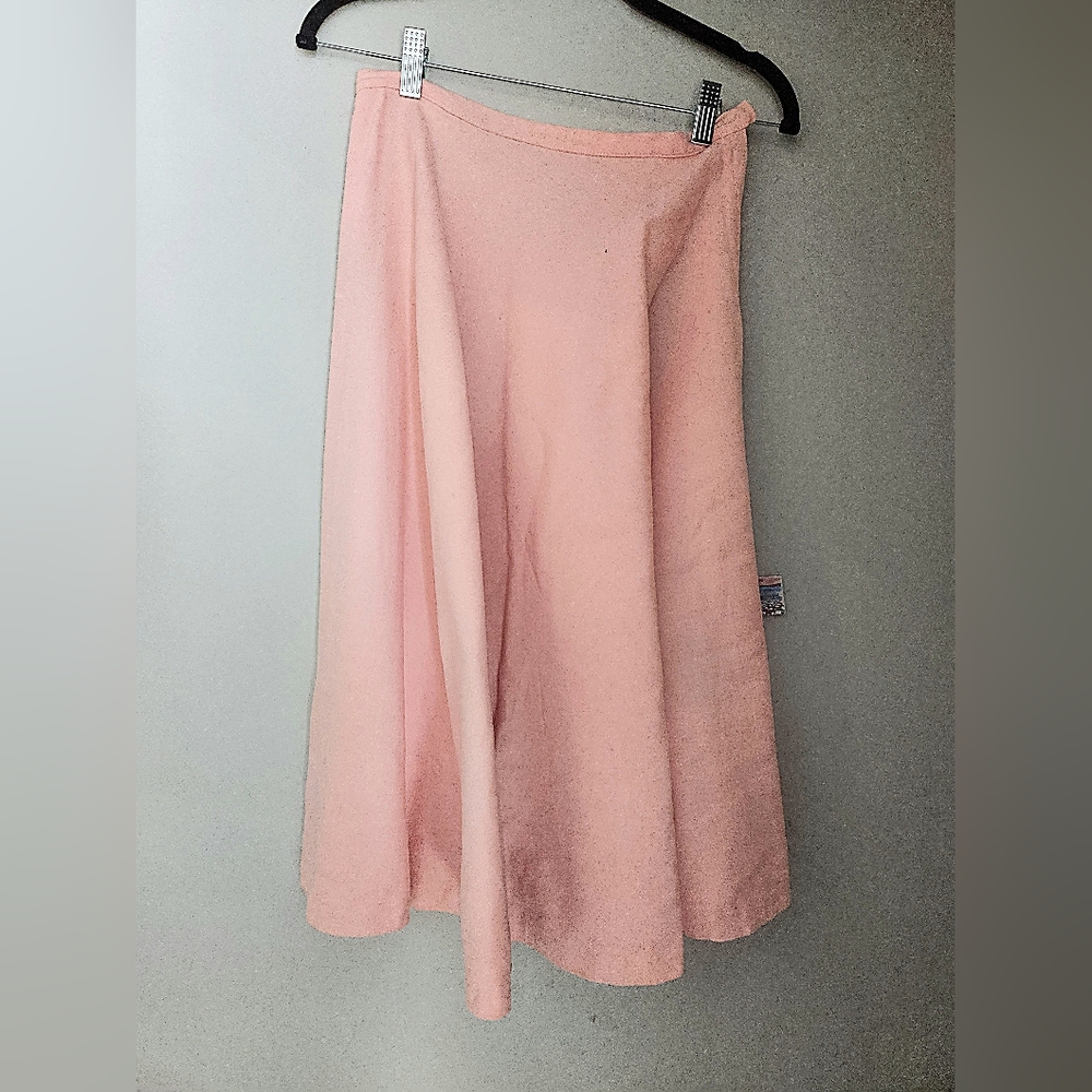 Vintage 1950s Light Pink Wool Skirt
